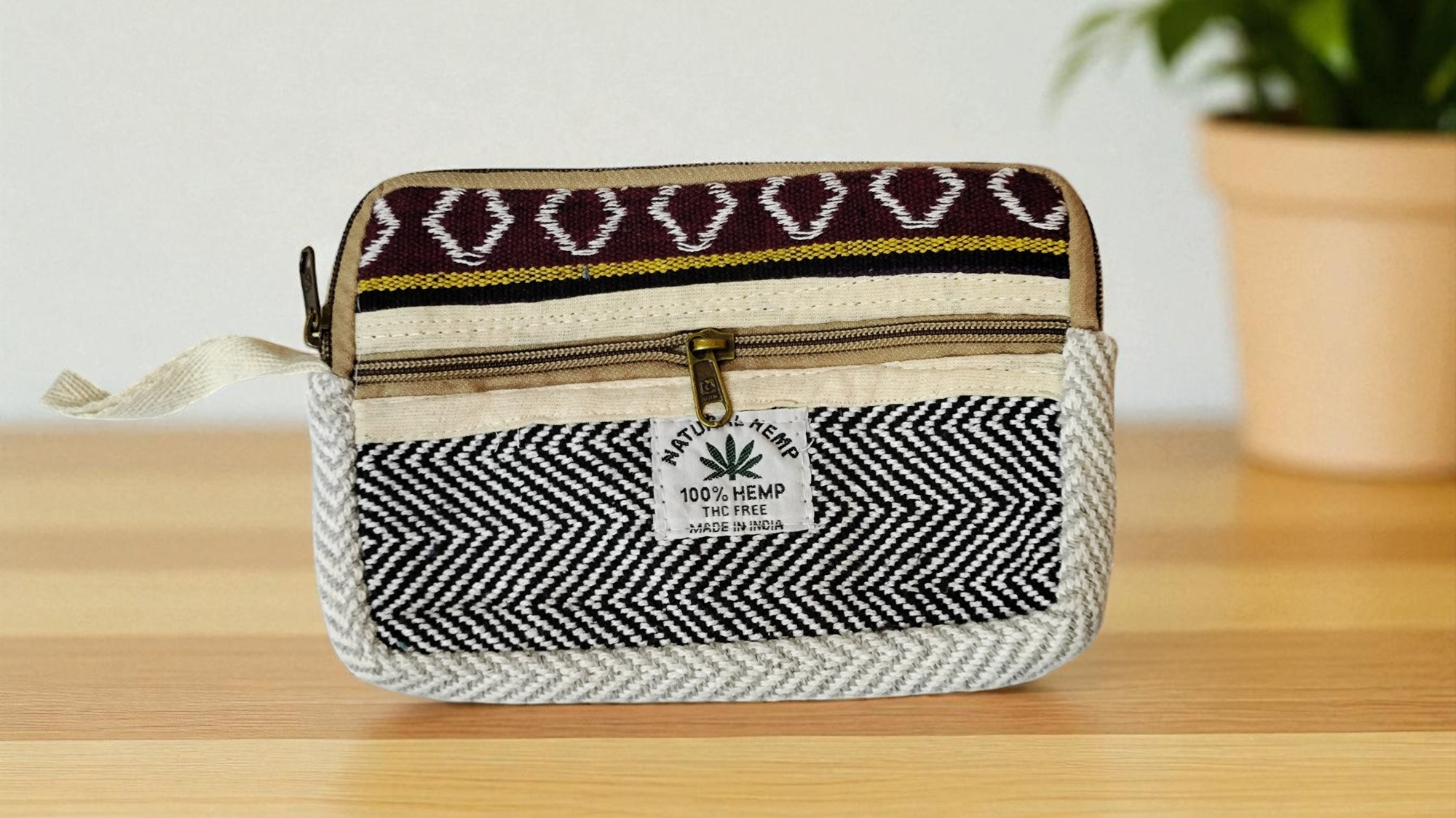 Rectangular handmade pouch